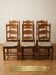 Set of 6 rustic solid wood chairs