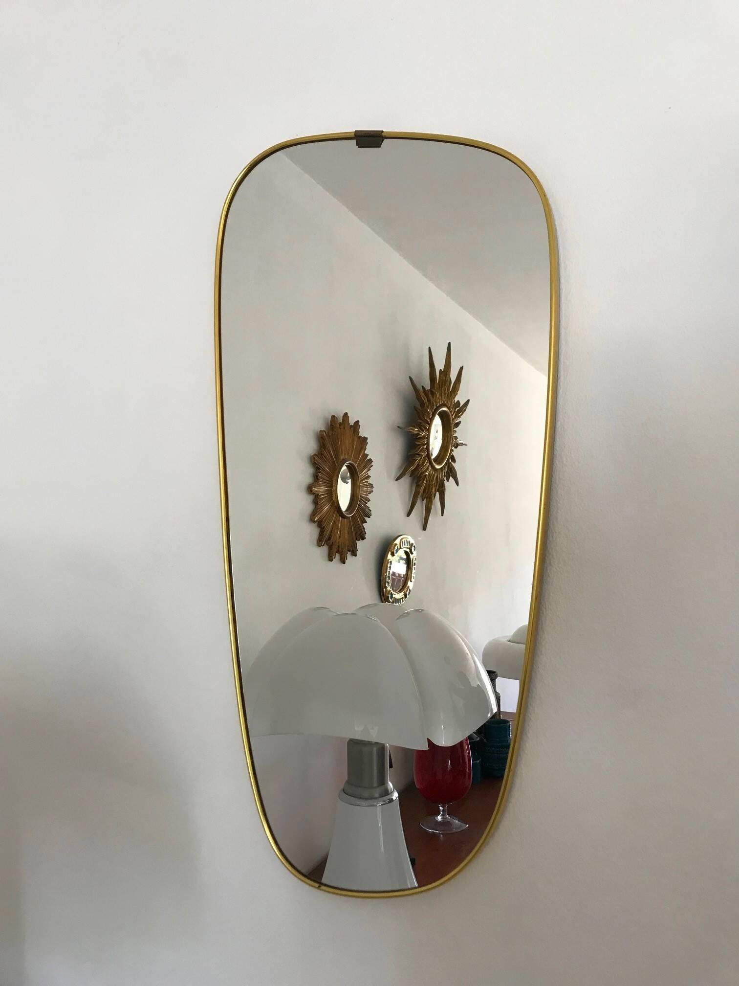 Vintage free form mirror by Schön Form Germany 60s