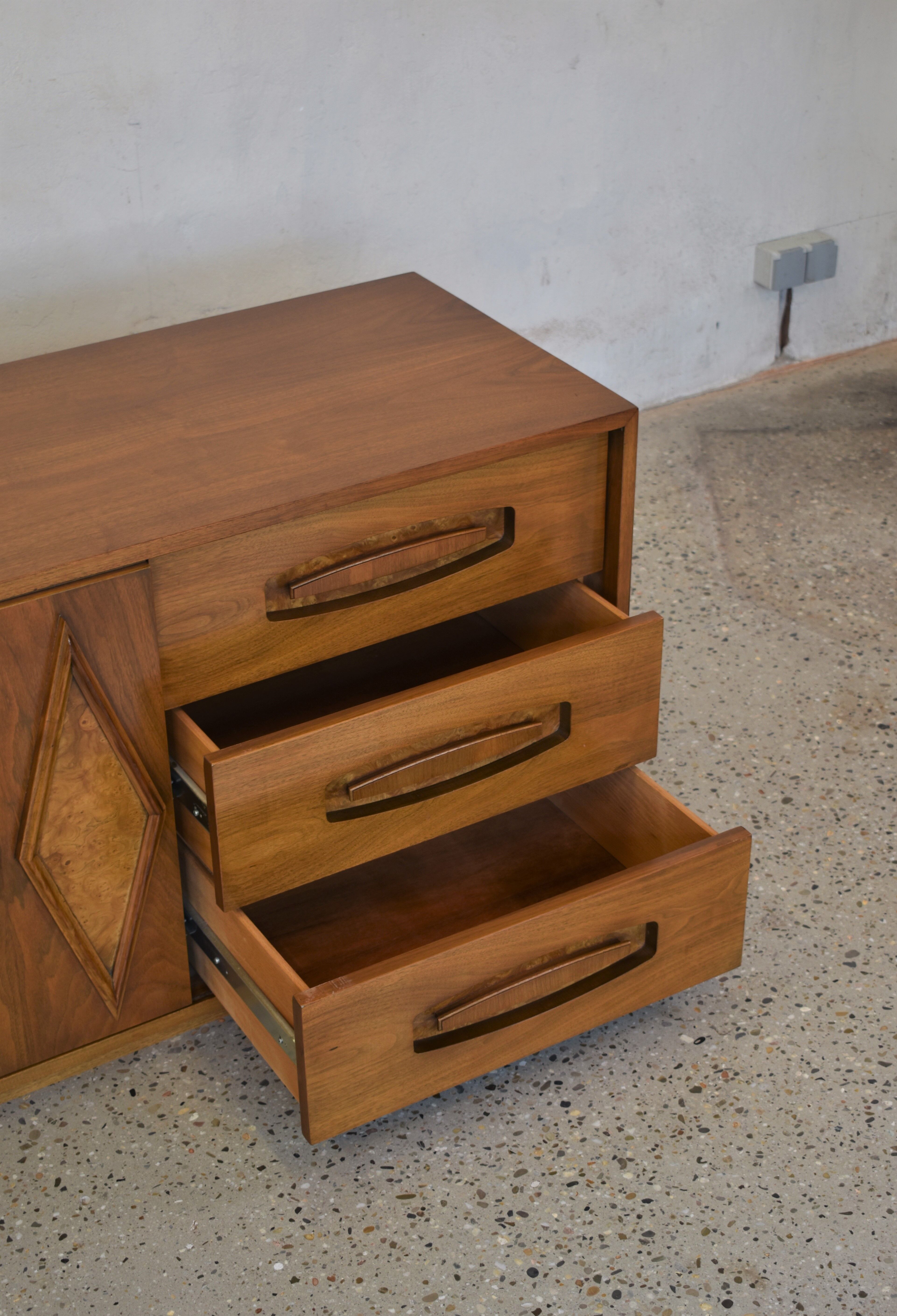 Art deco burl sideboard 1950