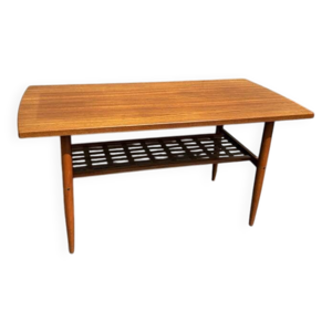 Table basse en teck vintage - design 1960