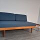 Daybed teck blue fabric Ingmar Relling by Ekornes vintage scandinavian