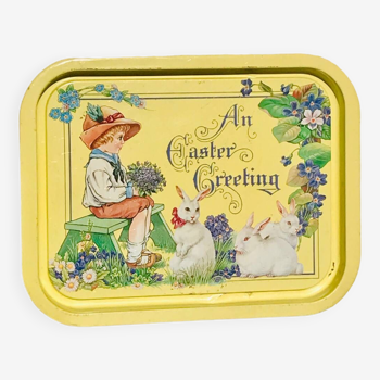 Easter metal tray