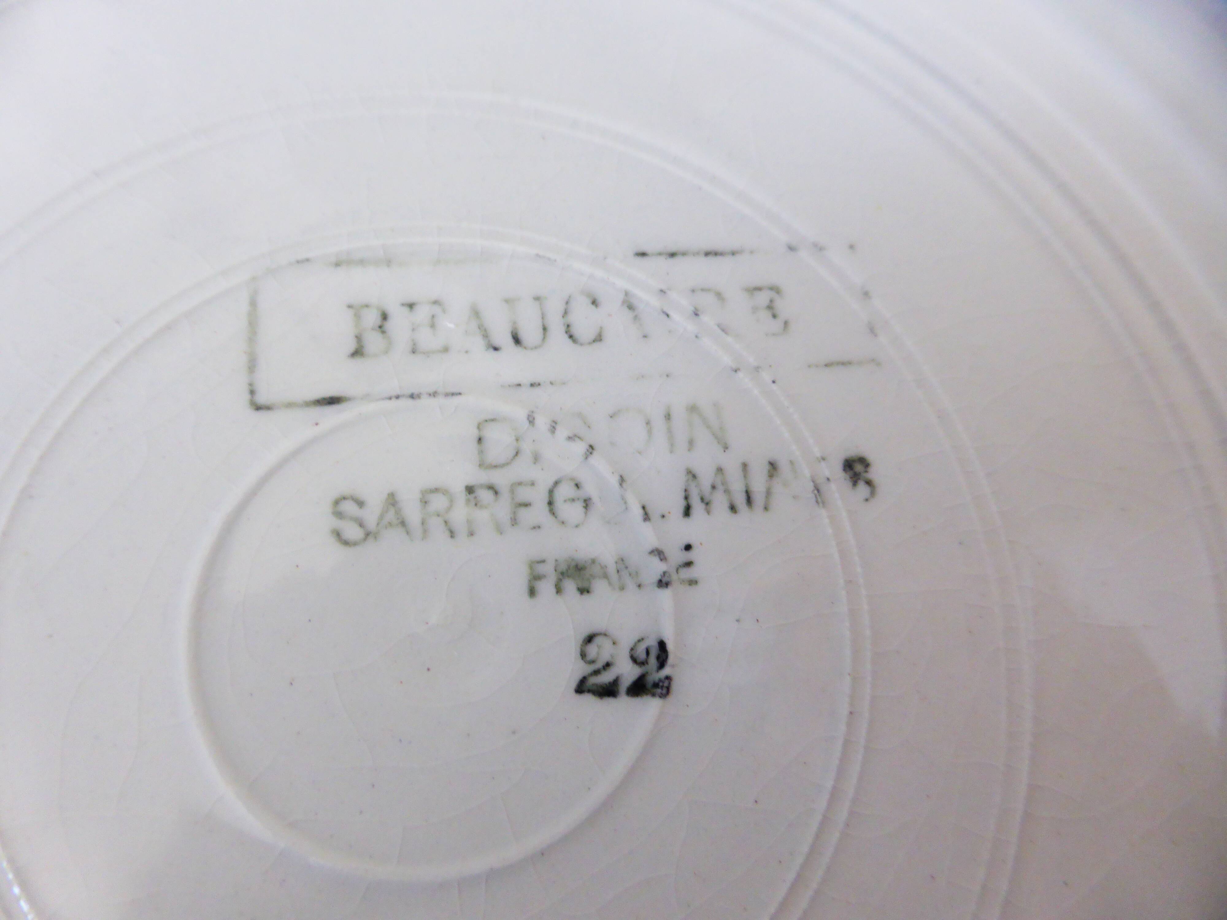 4 dessert plates from Digoin Sarreguemines, Beaucaire model 210844