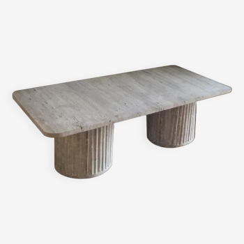 Olympia rectangular natural travertine coffee table