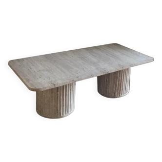 Olympia rectangular natural travertine coffee table