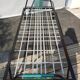 Metal bed  scoubidous green metal