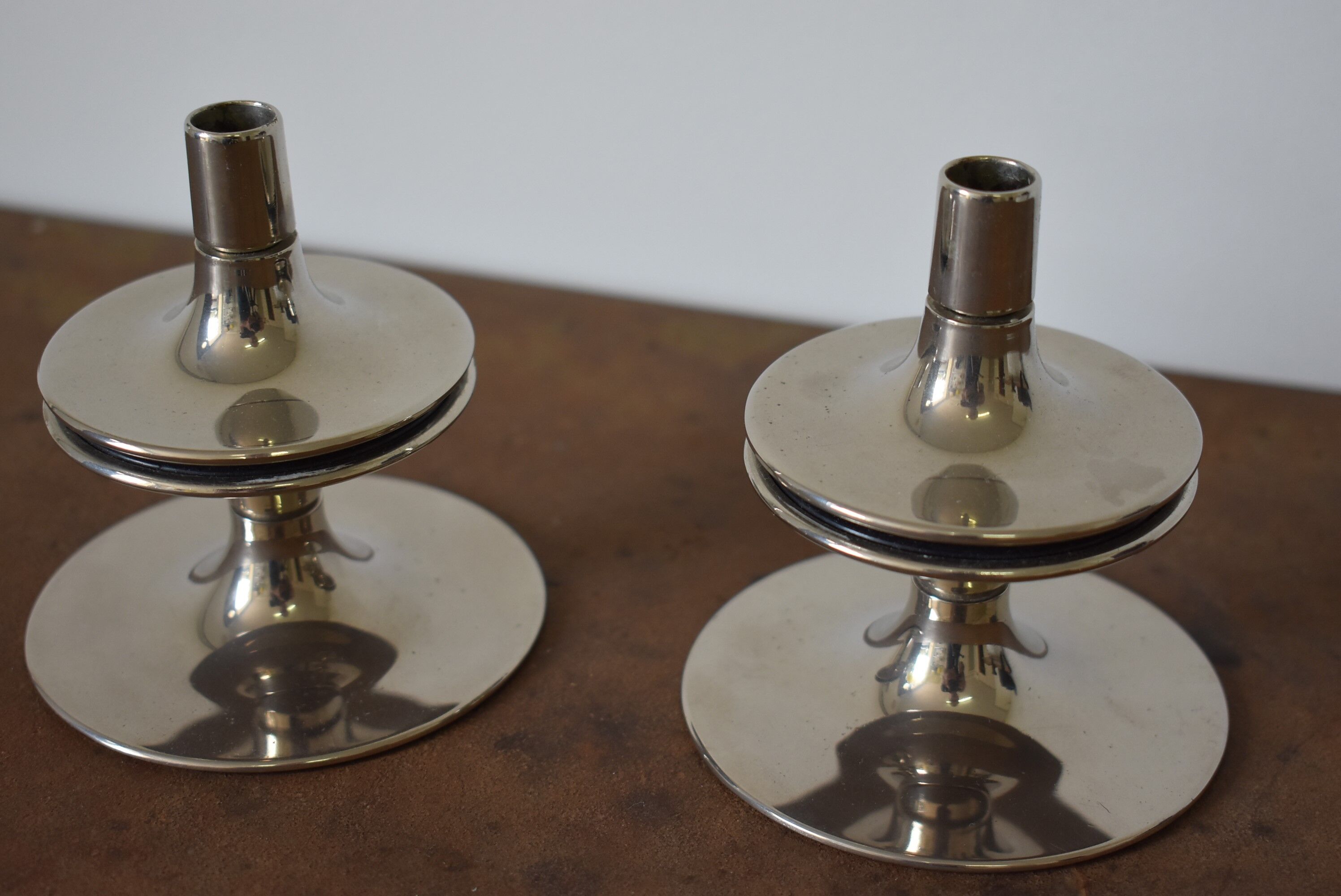 Vintage Nagel candlestick duo