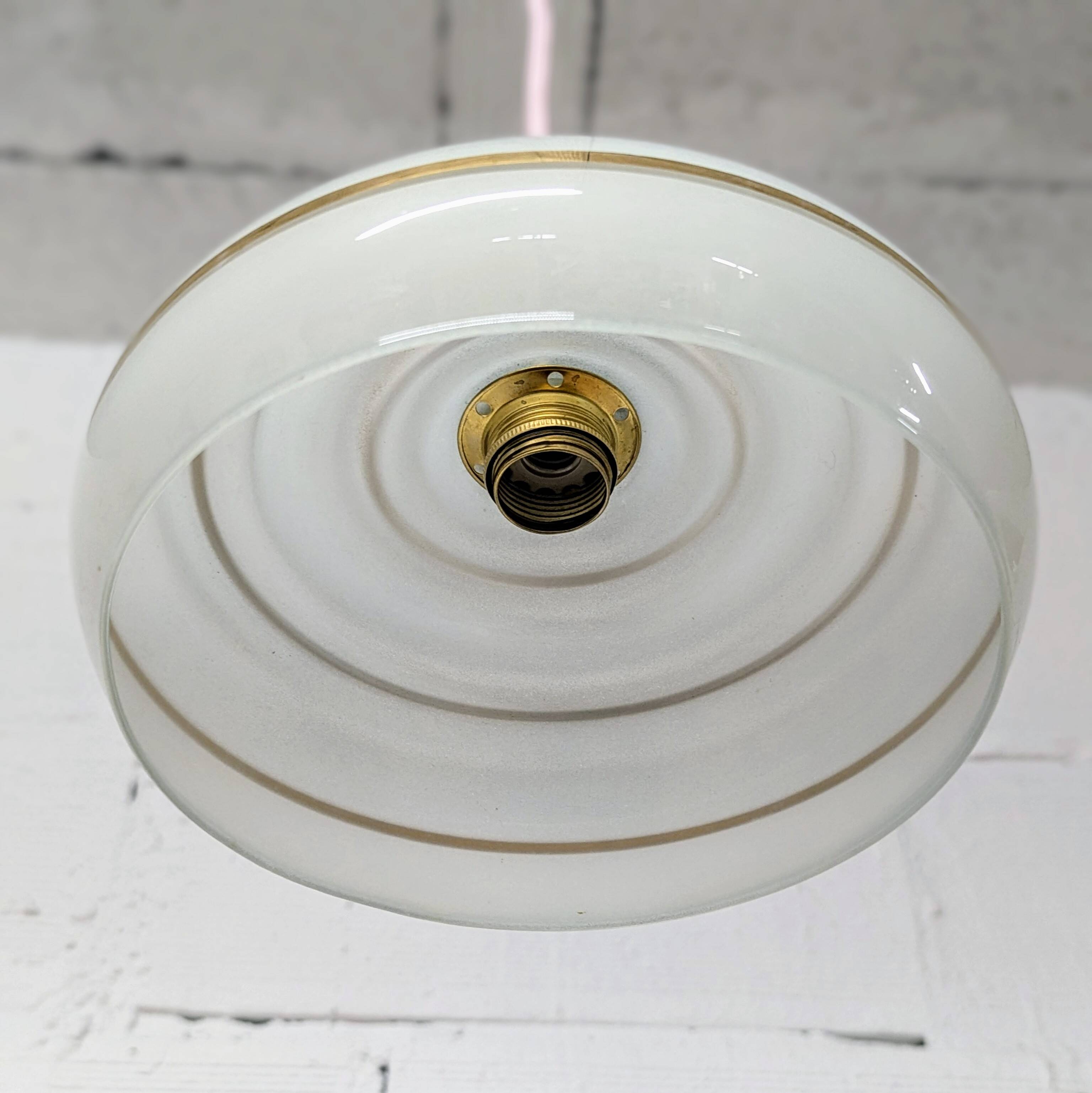 Pink and gold granite glass pendant light