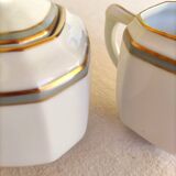 Porcelain creamer and sugar bowl - Elysée model - Jammet et Seignolles