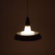 Rare Ernst Voss pendant lamp / glass / teak / aluminium / mid-century Danish modern design / 1960s