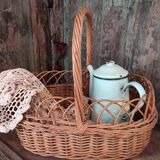 French vintage oval basket