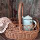 French vintage oval basket