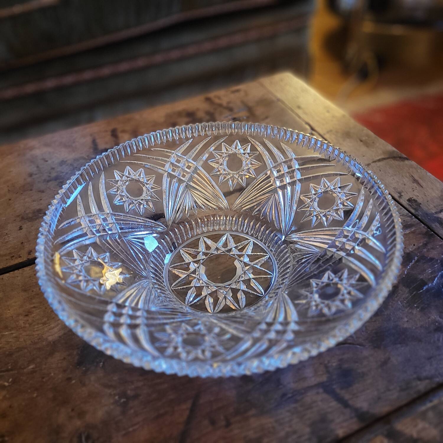 Cut glass cup from the 1950s–60s.