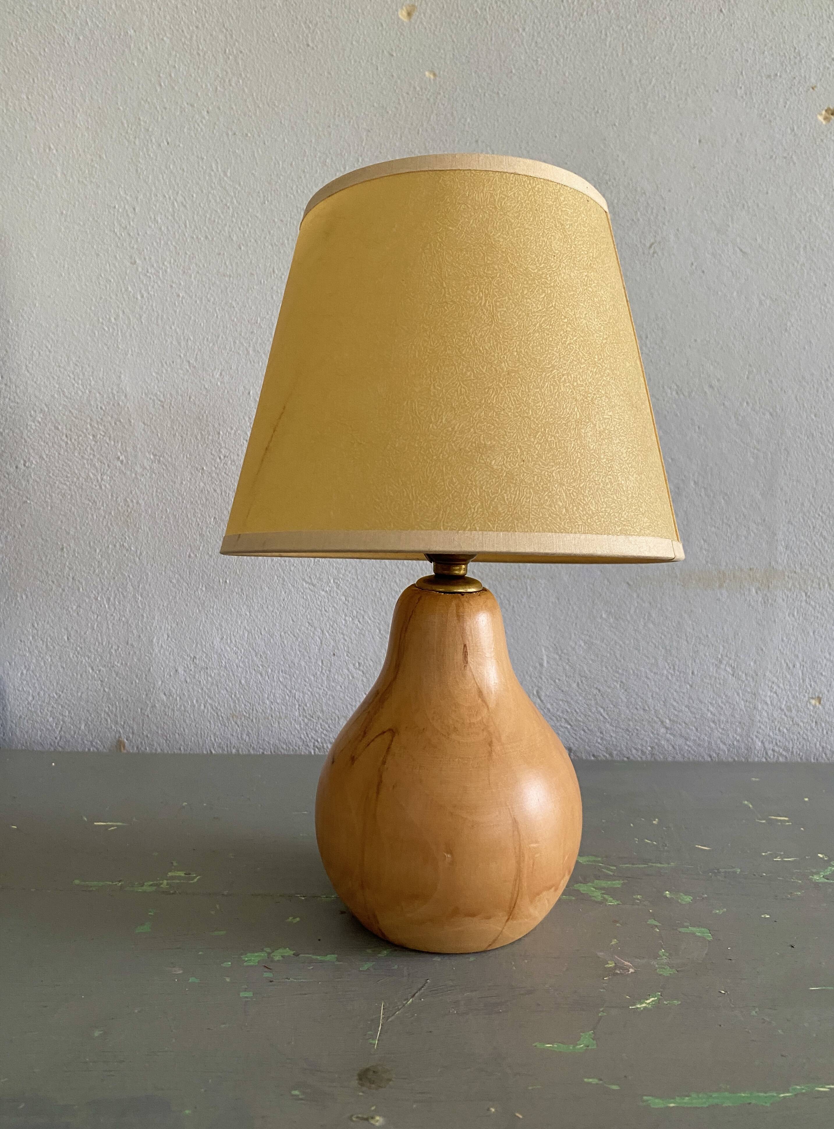 Lampe bois, câble neuf tissu 2M, abat-jour
