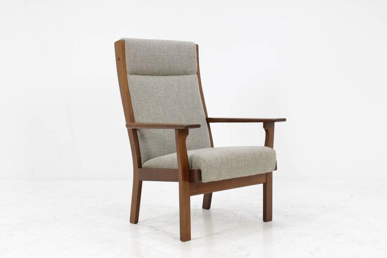 Vintage GE181A high back easy chair by Hans Wegner for Getama