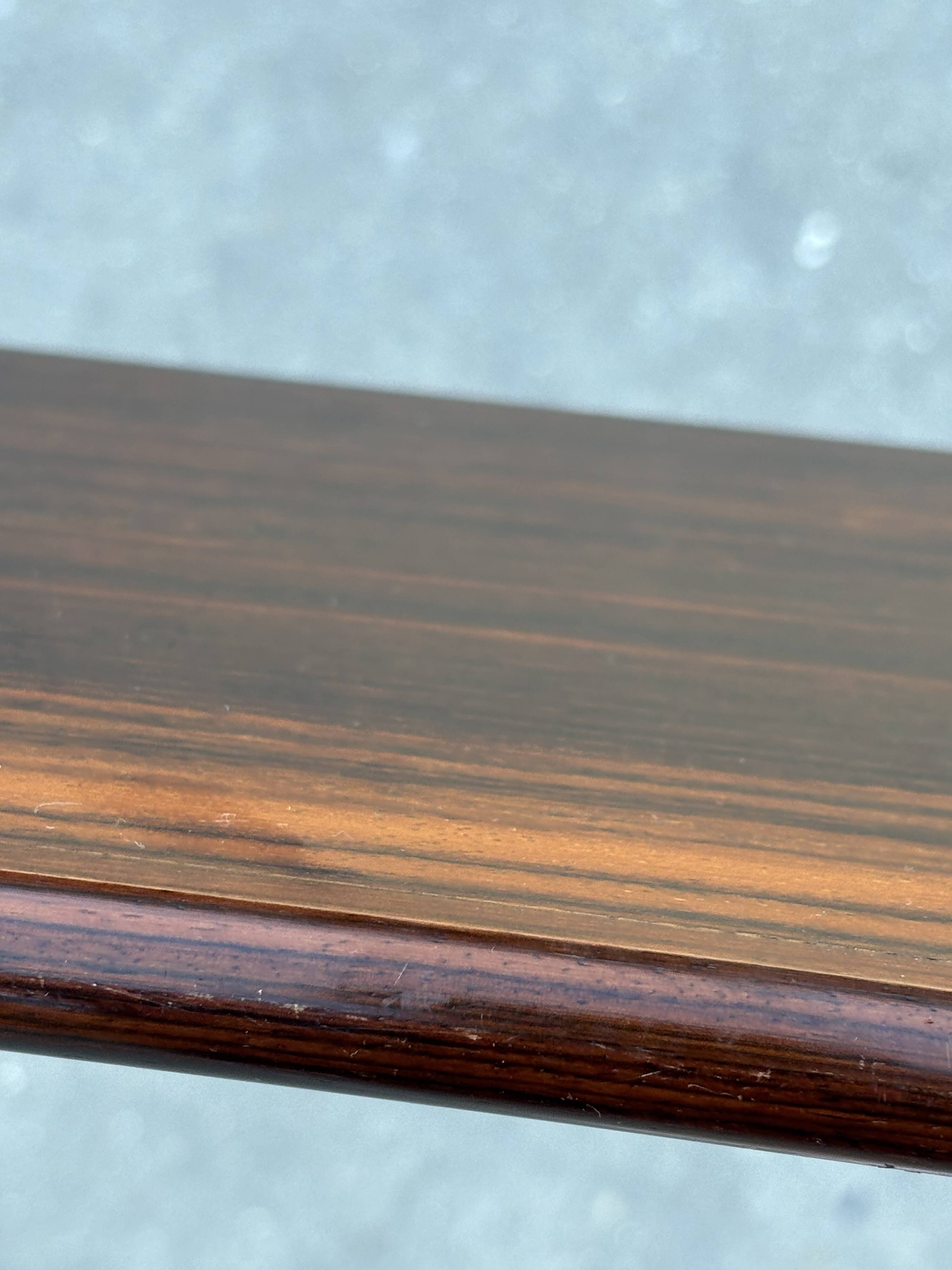 Vintage plant table small side table with rosewood tiles