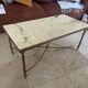 Marble and brass coffee table