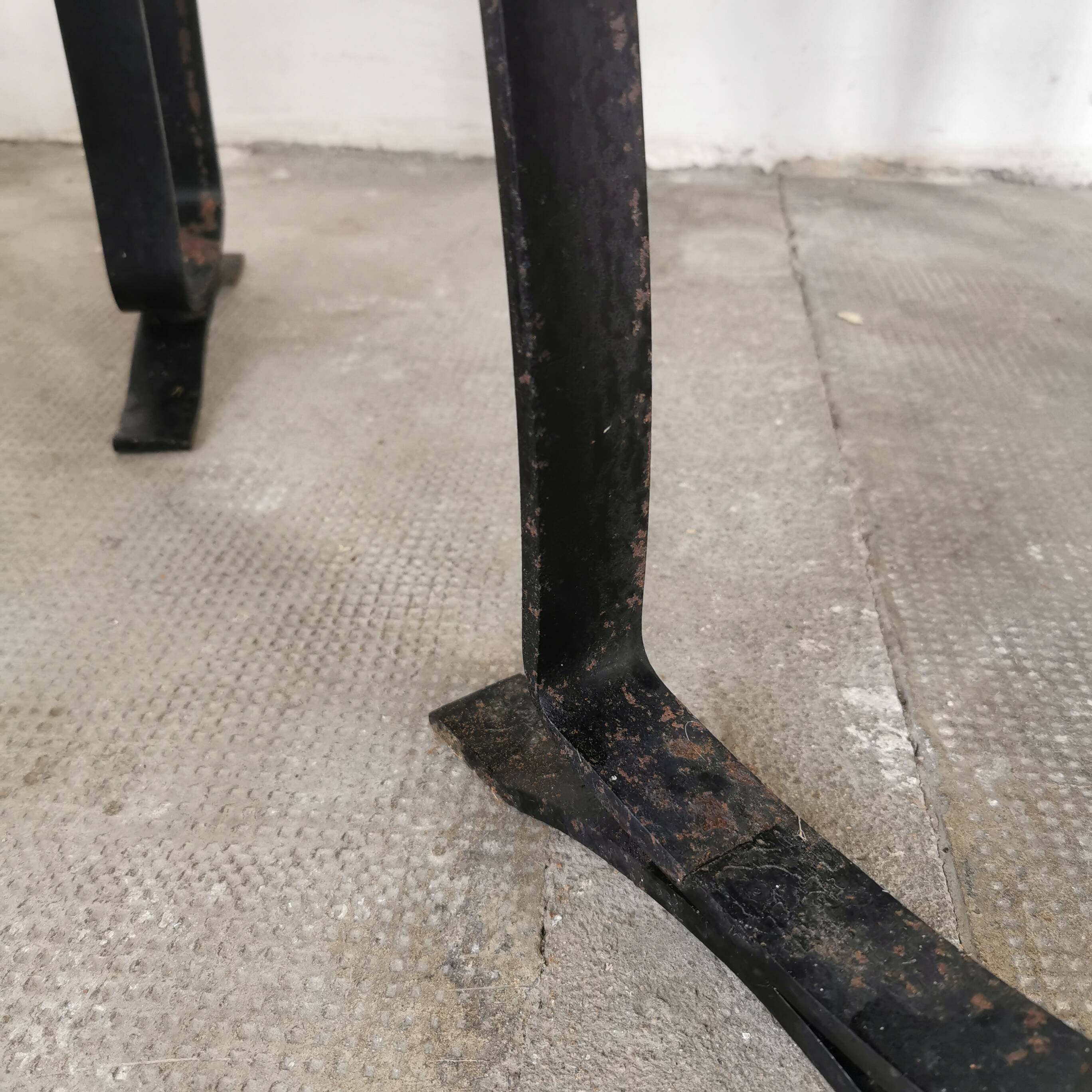 Pair of ceramic and metal nesting tables 1970