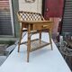 1960s rattan bedside table