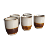 Set of 5 sandstone glasses