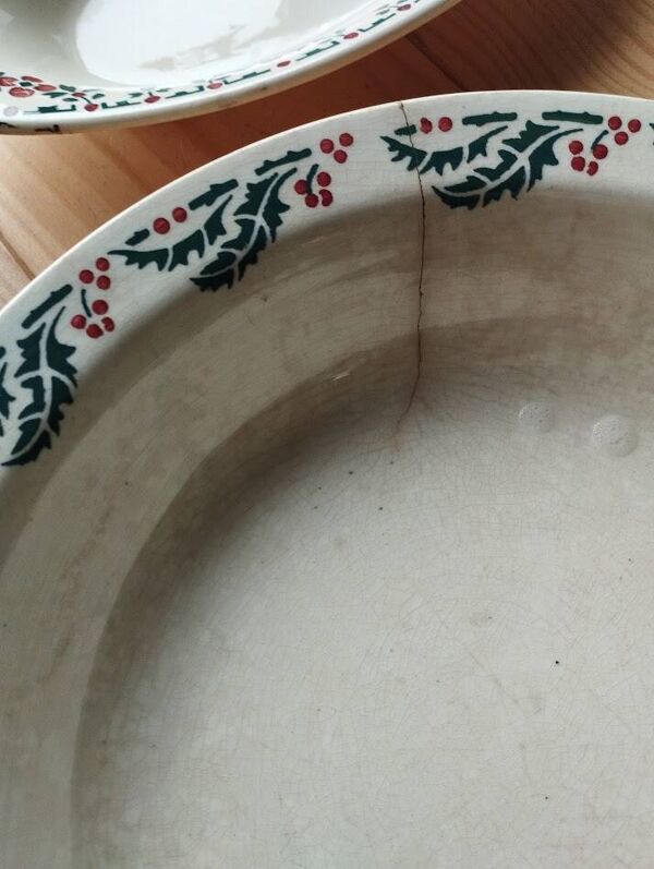 Set vaisselle houx terre de fer hamage moulin des loups