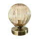 Lampe globe vintage doré électrifiée à neuf