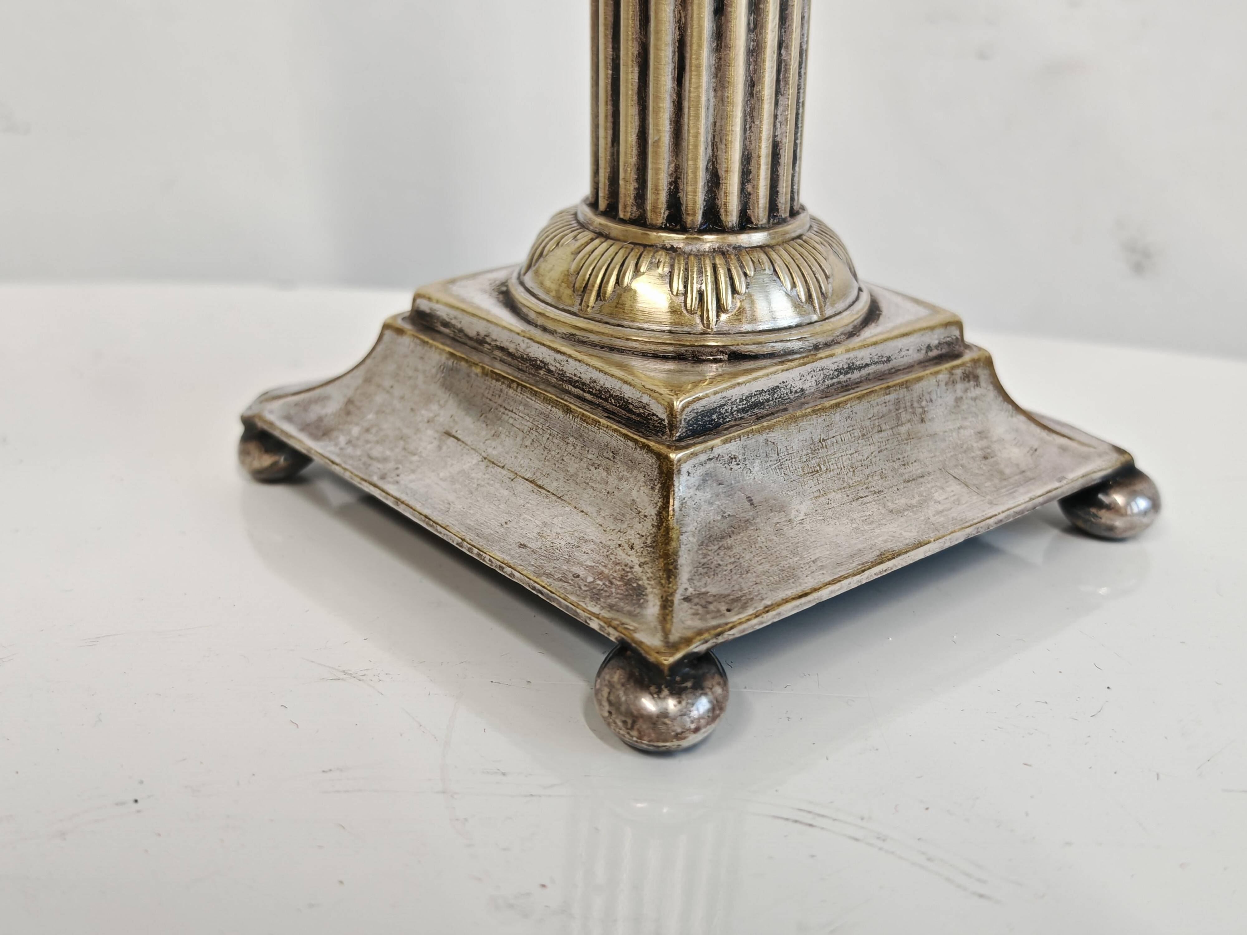 Pair of antique silver candlesticks Diana Silver Vienna 19th century