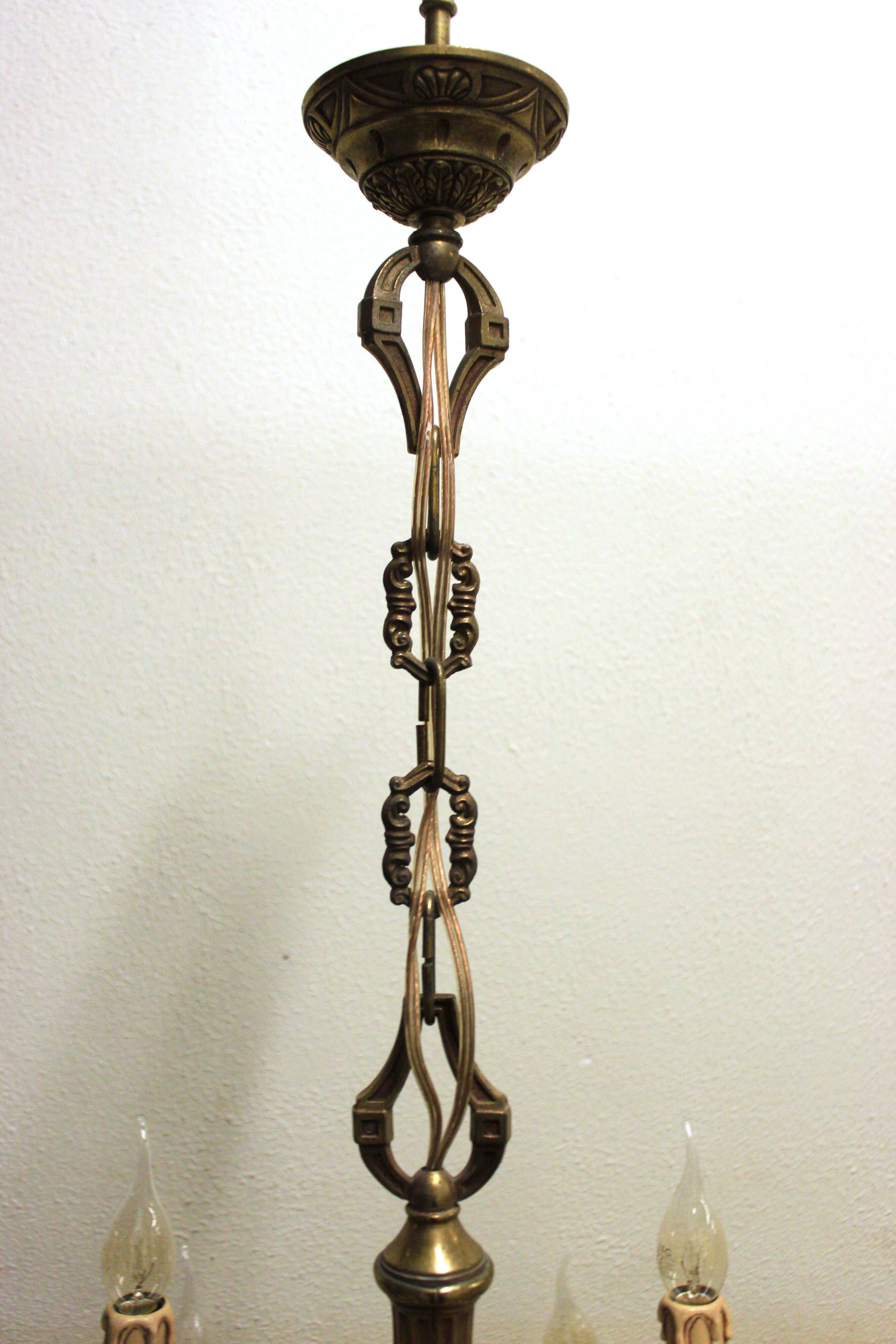 Bronze chandelier, Mazarin style, 12 lights, mid-19th century.