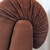 Fauteuil space age,en velours côtelé des années 70