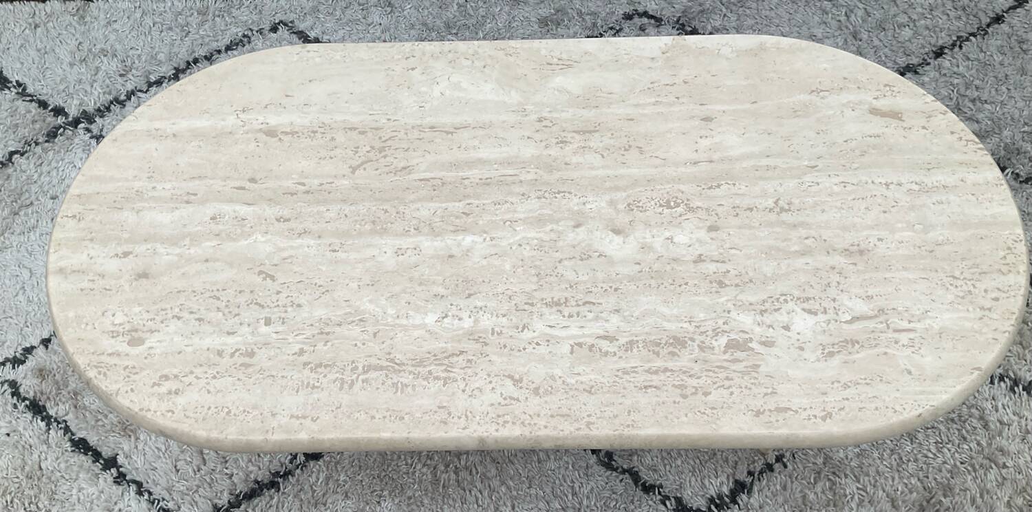 Travertine coffee table, 1970s.