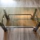 Table basse 1970 verre fumé et chrome