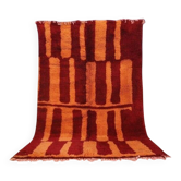 Vintage Moroccan Berber rug red orange 300x200 cm – handmade wool