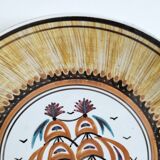 Greek ceramic dish with boat decor