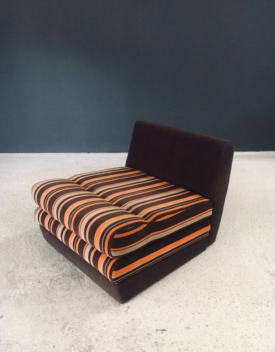 Fold-out extendable lounge chair, 1970s