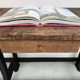 Old workbench with cast iron base, 1950s