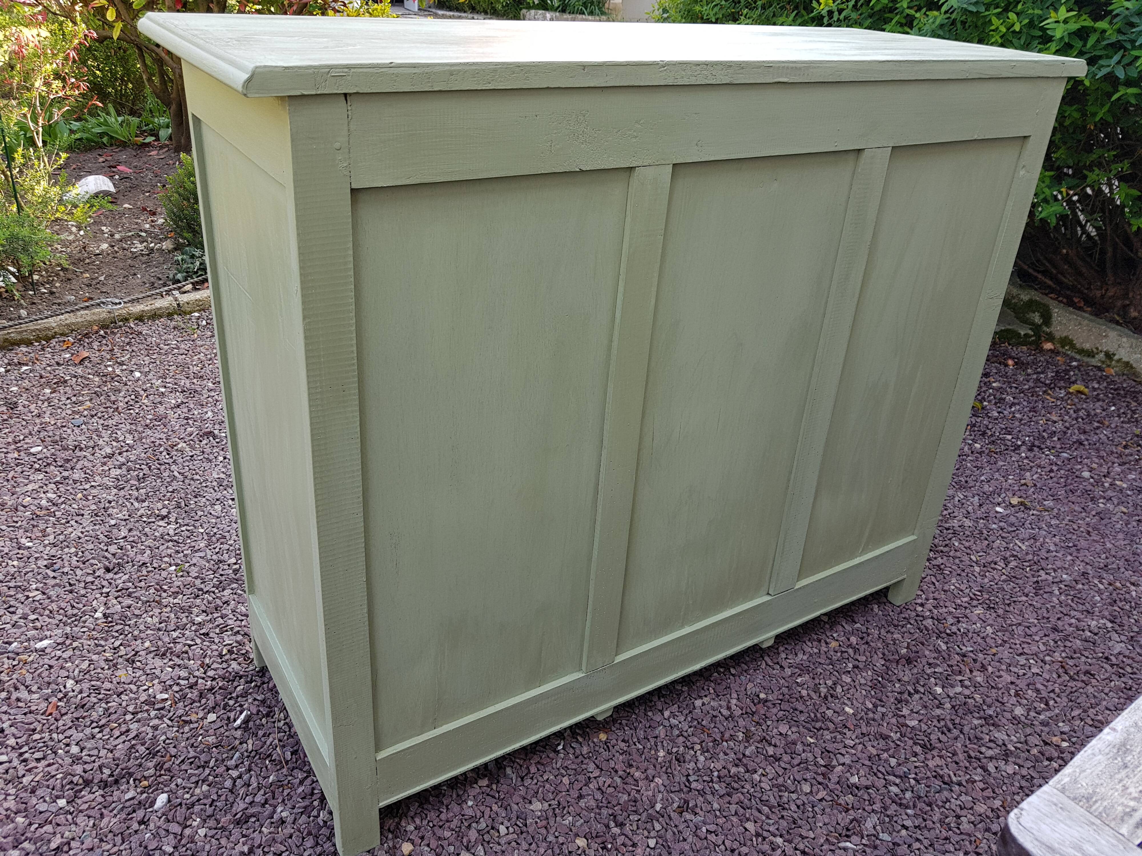 Low wood sideboard 2 doors