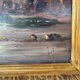 Old marine painting – Oil on panel signed Léo Spanoghe