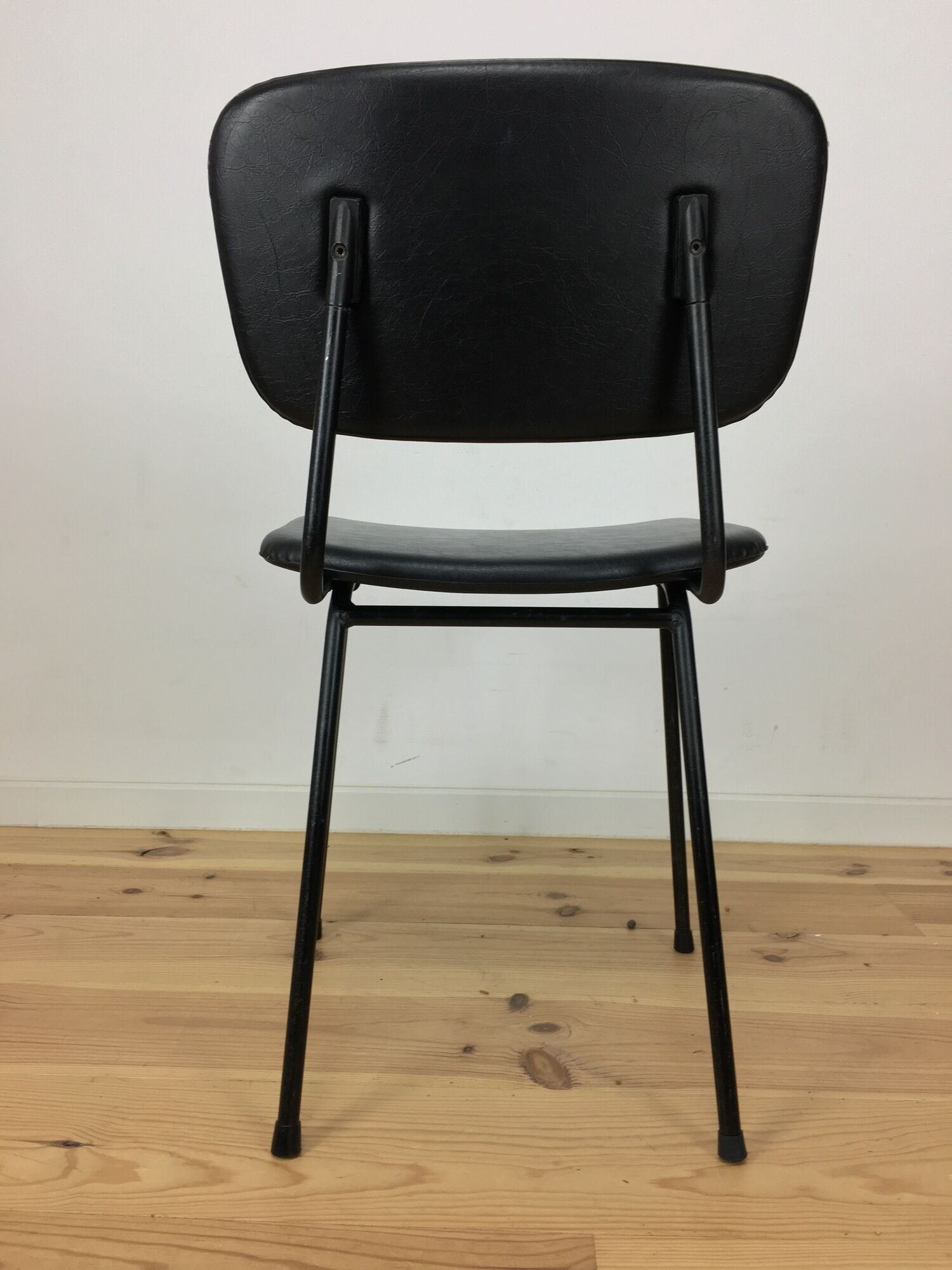 Airborne chair, Carolina Prefacto, 1950, metal and black skai