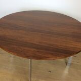 Table à manger en palissandre et chrome du milieu du siècle par merrow associates