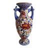 Magnificent baluster vase in Gien earthenware