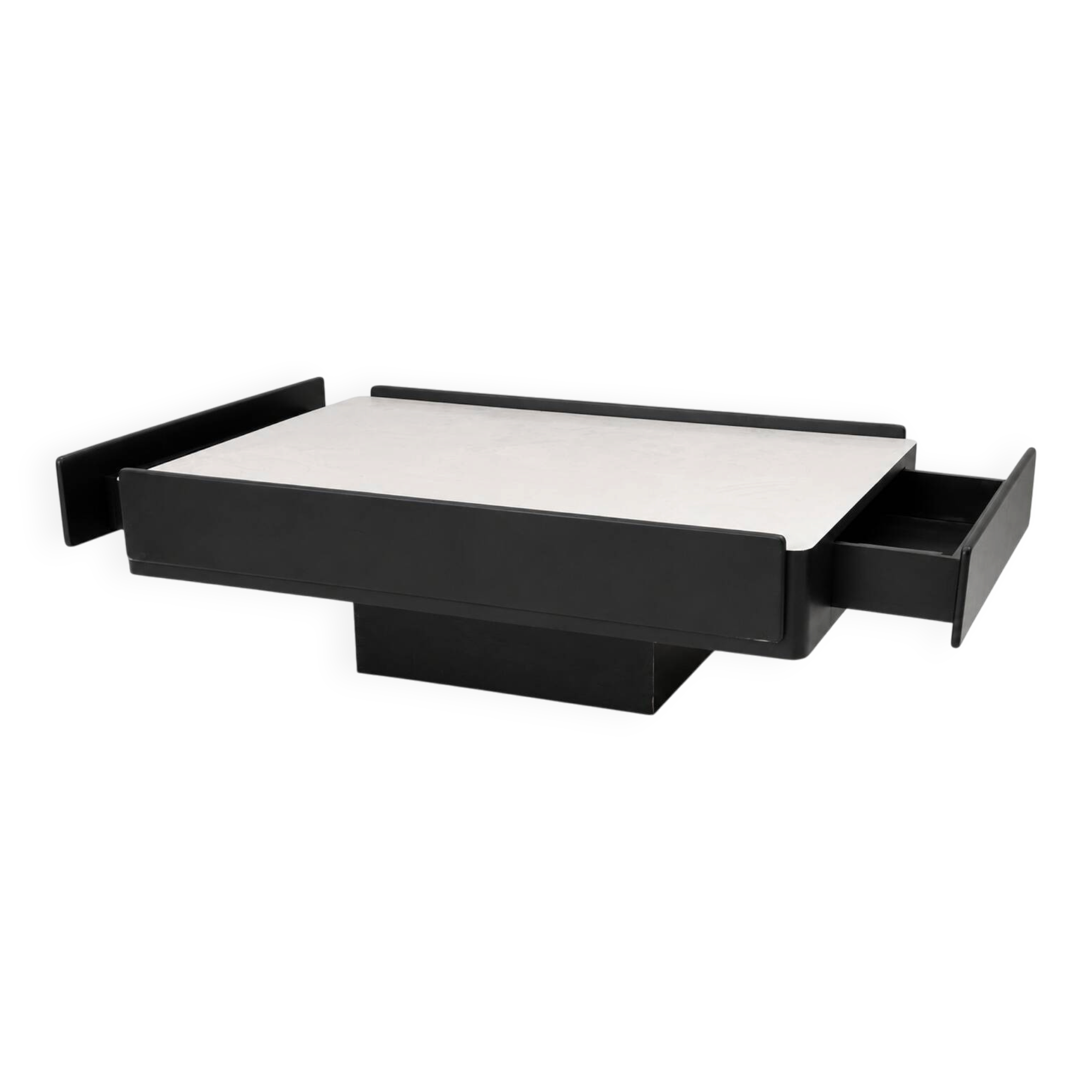 Table basse noire Vico Magistretti pour Gavina 1960