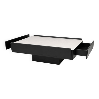 Table basse noire Vico Magistretti pour Gavina 1960