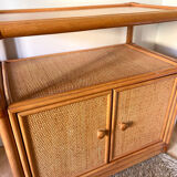 Vintage rattan and cane sideboard