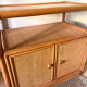 Vintage rattan and caned sideboard
