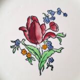 Gien pottery plate model Lorraine handmade