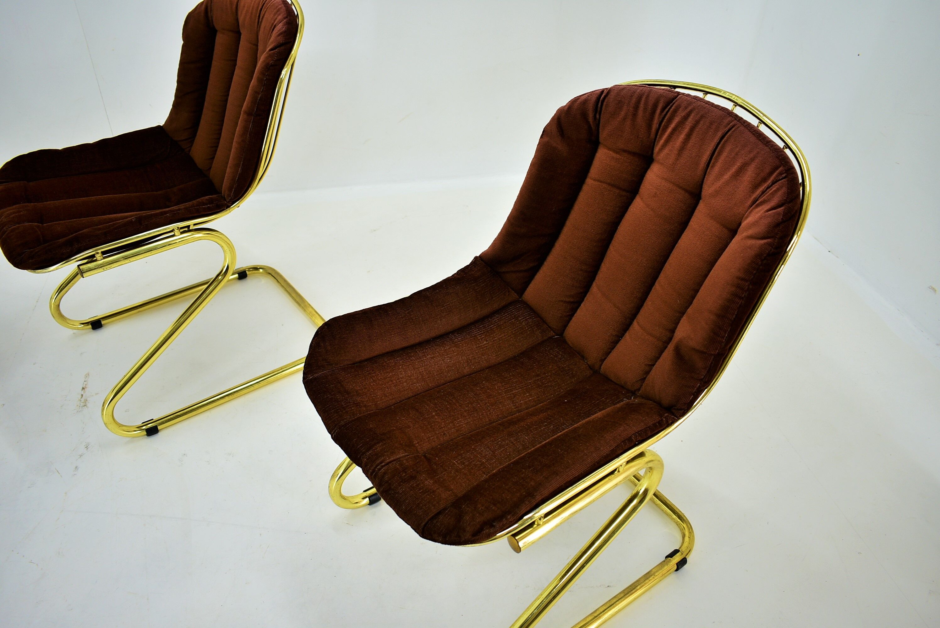 Midcentury set of four dining chairs, italy, 1970s