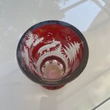 Bohemian glass vase