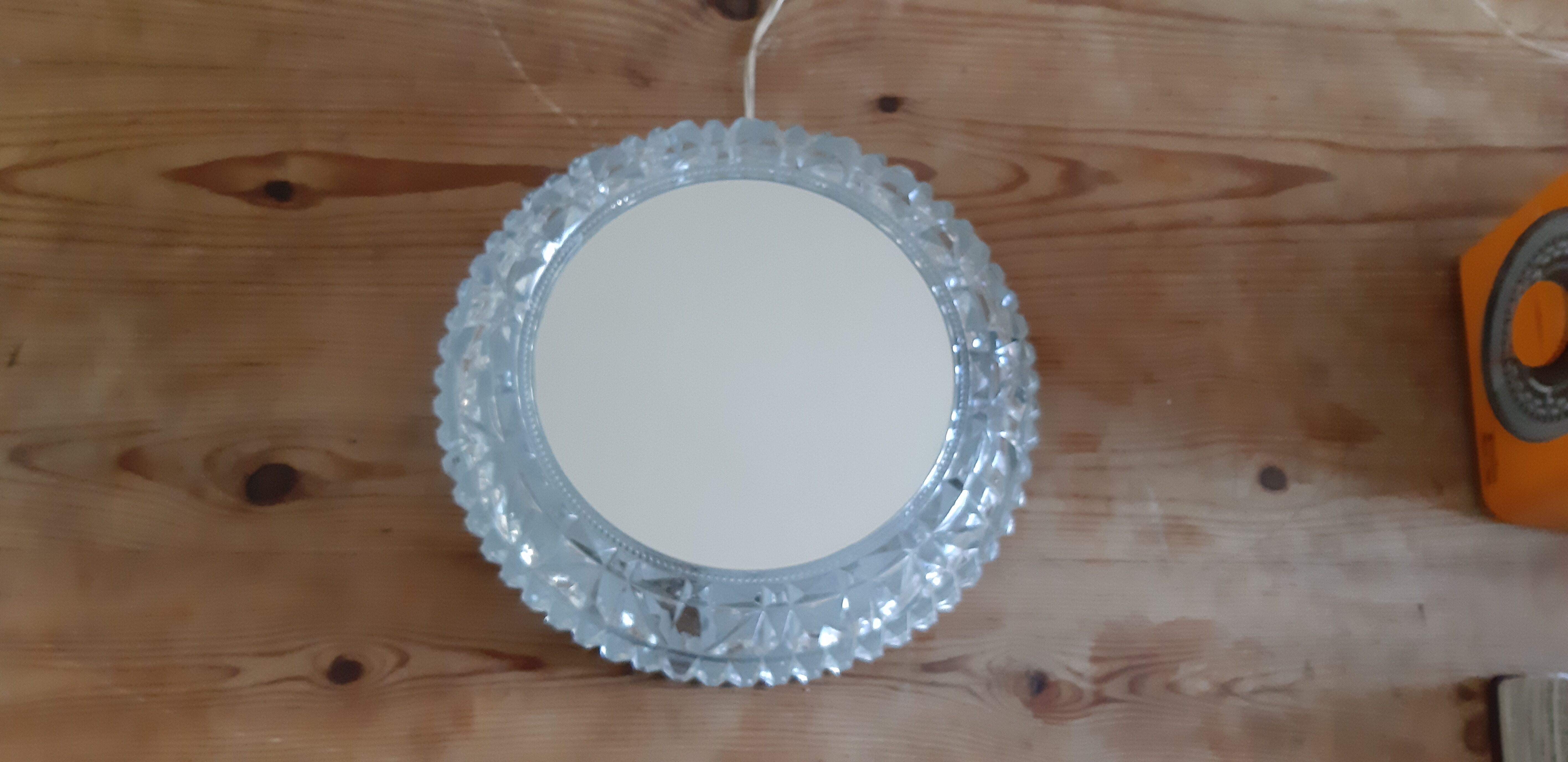 Wall lamp vintage metal glass and mirror