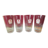 Lot de 4 verres à bière "kriek gueuze belle-vue " vintage