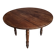 French antique round dining table in walnut, circa 1880–1900.